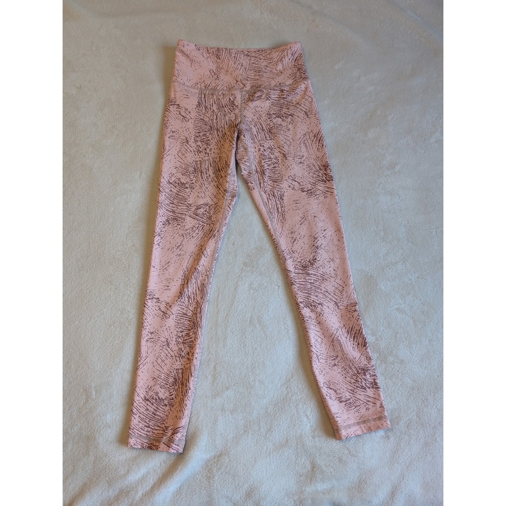 Zyia Activewear Leggings High‎ Waisted Athletic Pants Pink Pattern Size XS
